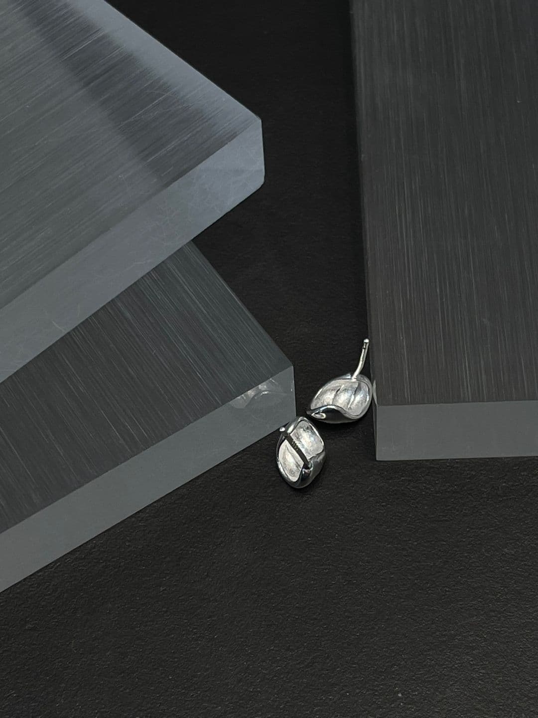 Silver 925 Croissant Post Earrings E240132315 - 이미지 5