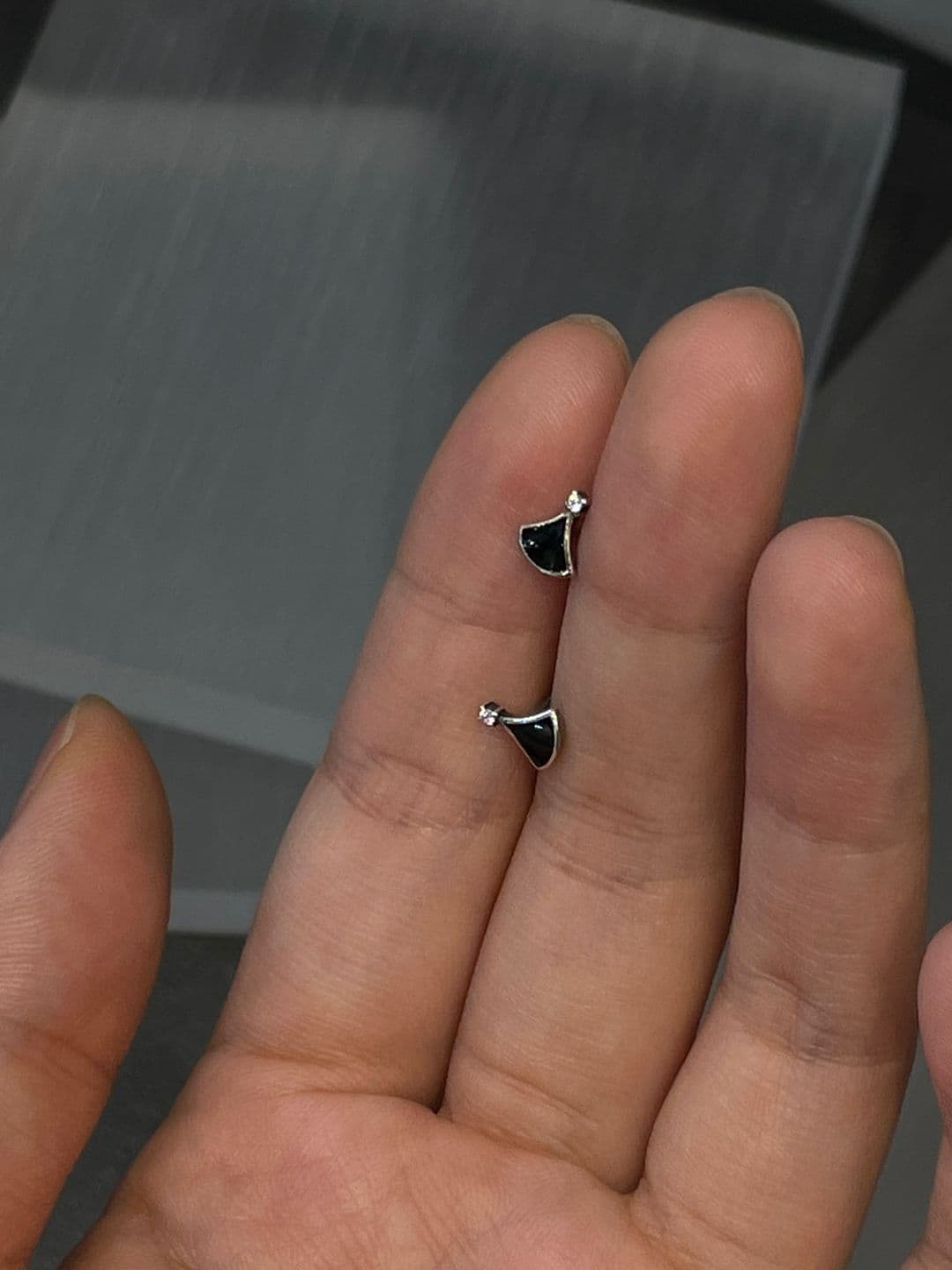 Silver 925 Black Triangle Piercing P230223717 - 이미지 3