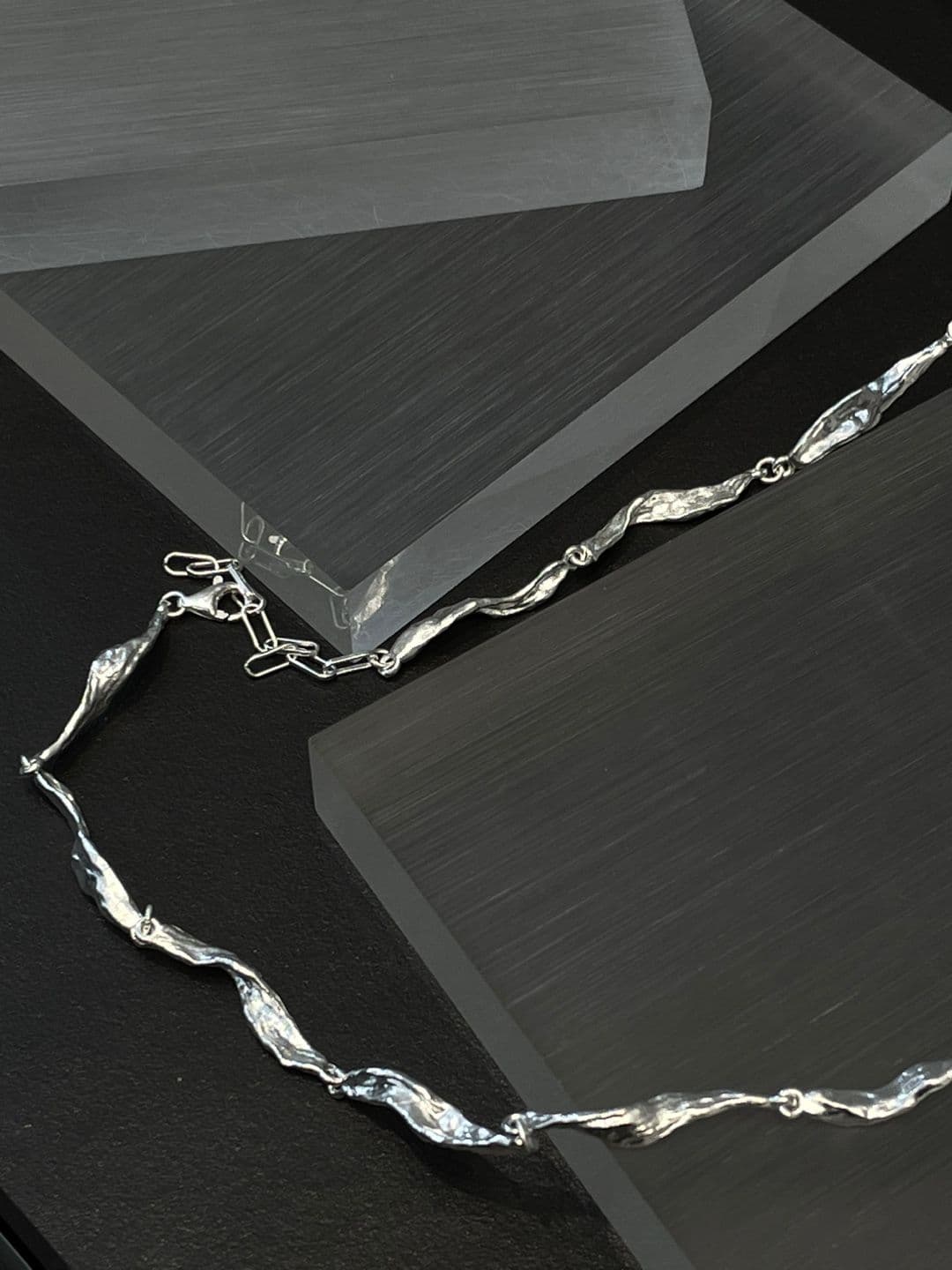 Silver 925 Bold Rough Twist Necklace N260597246 - 이미지 9