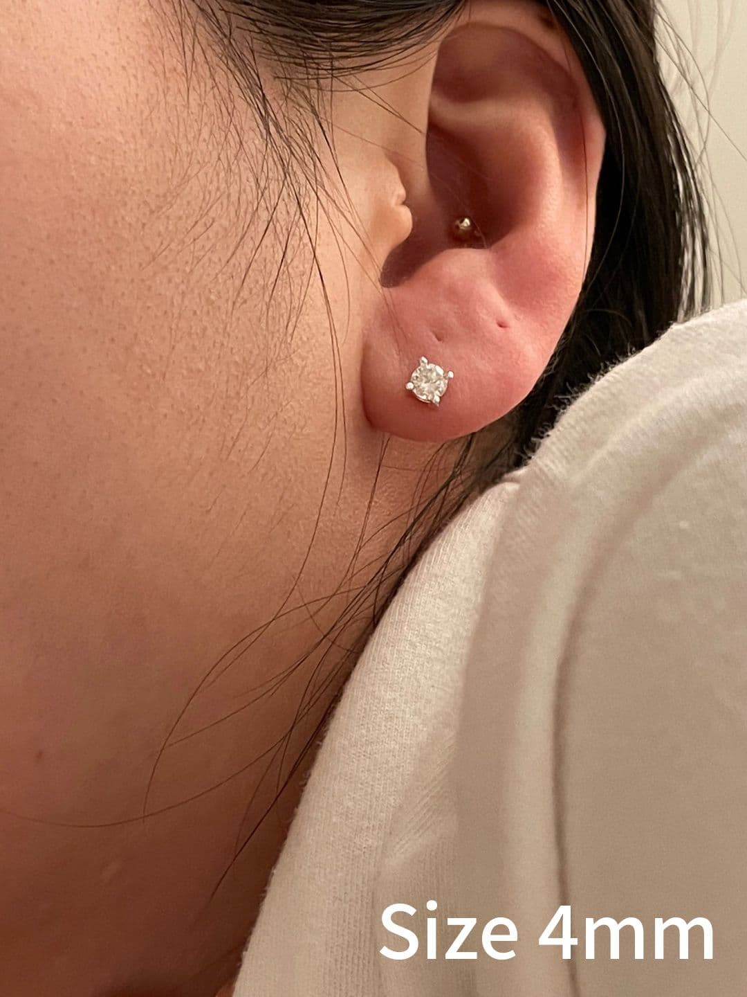 Silver 925 Circle Cubic 2-4-6mm Earrings E240530772 - 이미지 3