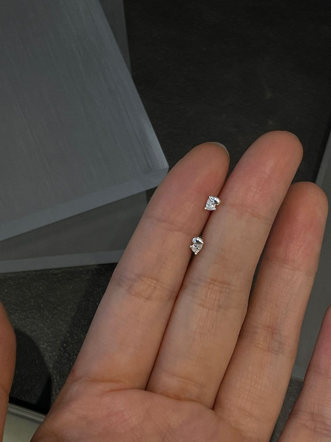 Silver 925 Teardrop Cubic Earrings Piercing E260547656 - 이미지 3