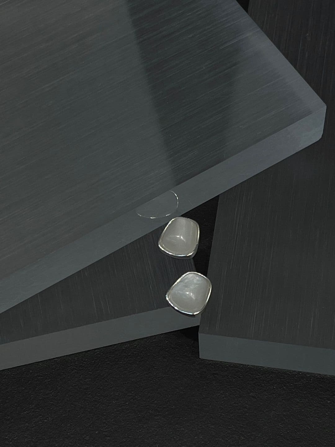 Silver 925 Square Mother-of-Pearl Post Earrings E221131557 - 이미지 7