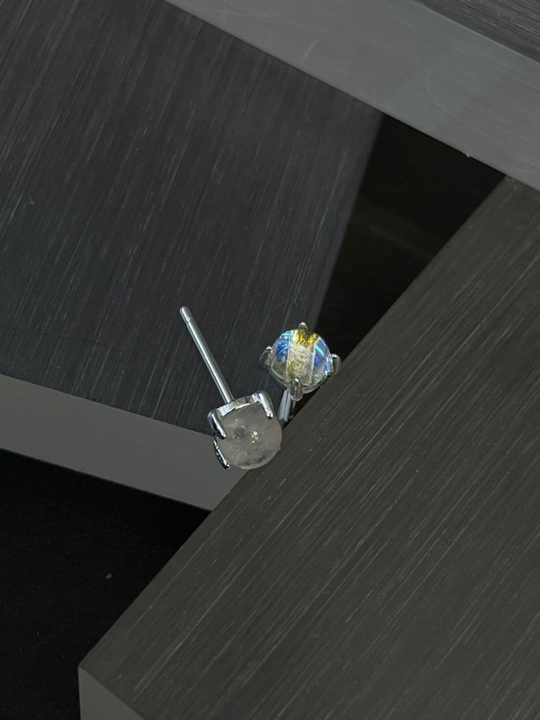 Silver 925 Aurora Gemstone Post Earrings E251036477 - 이미지 4