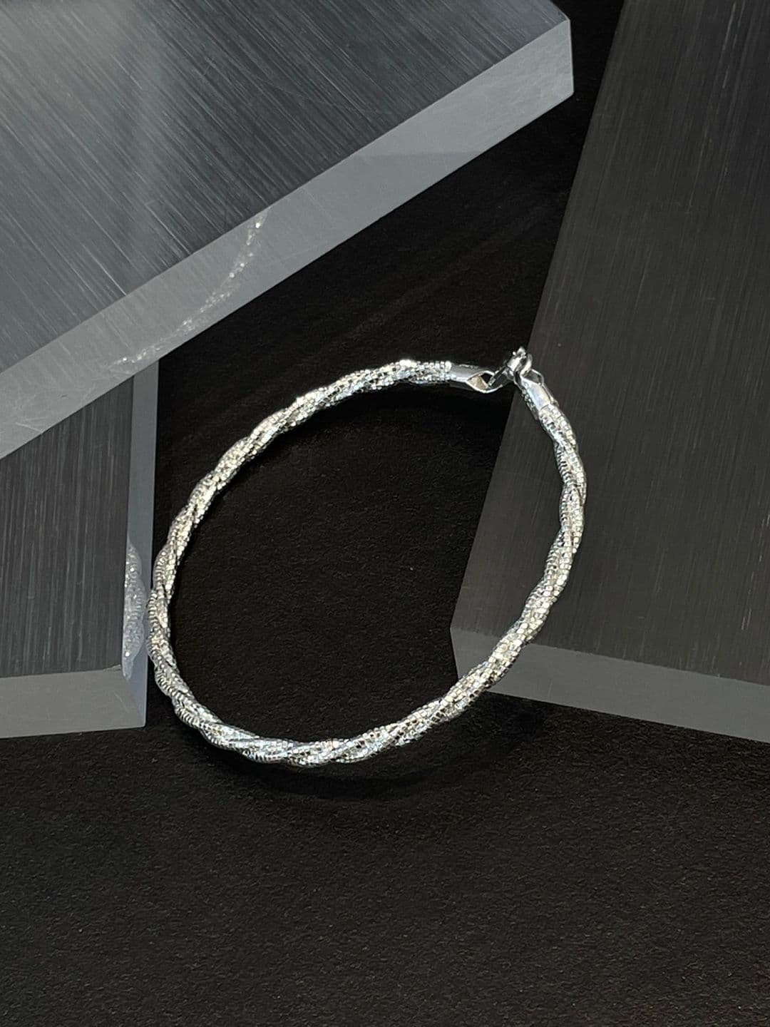 Silver 925 Italian Twist Chain Bracelet B260534023 - 이미지 9