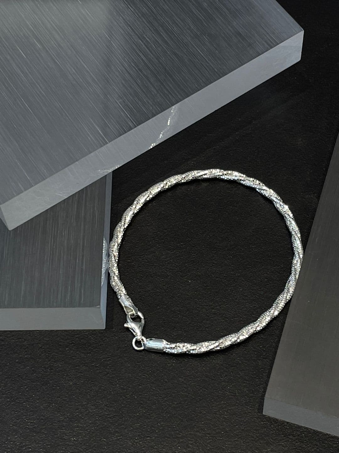 Silver 925 Italian Twist Chain Bracelet B260534023 - 이미지 7