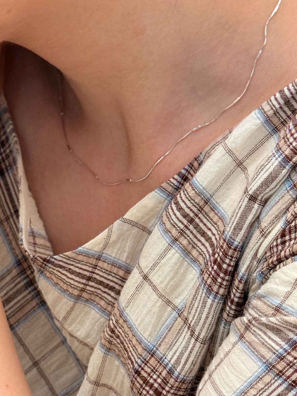 Silver 925 Stick Snake Chain Necklace N260603604 - 이미지 6