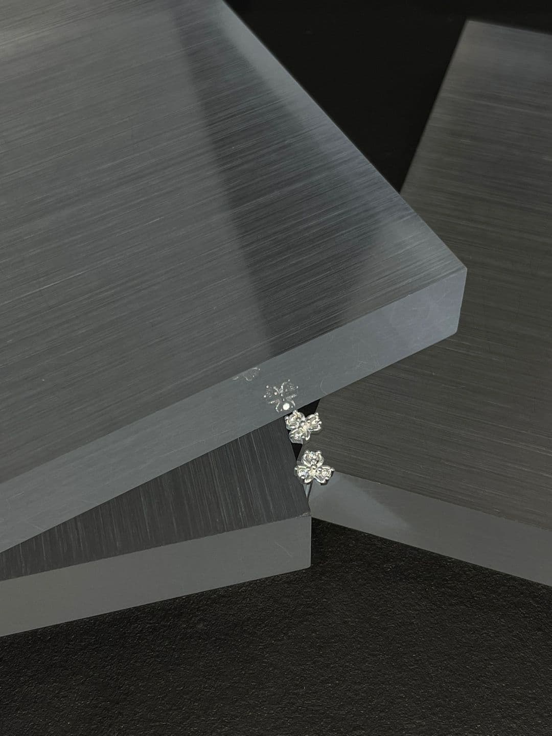 Silver 925 Flower Cubic Earrings Piercing P260572434 - 이미지 9