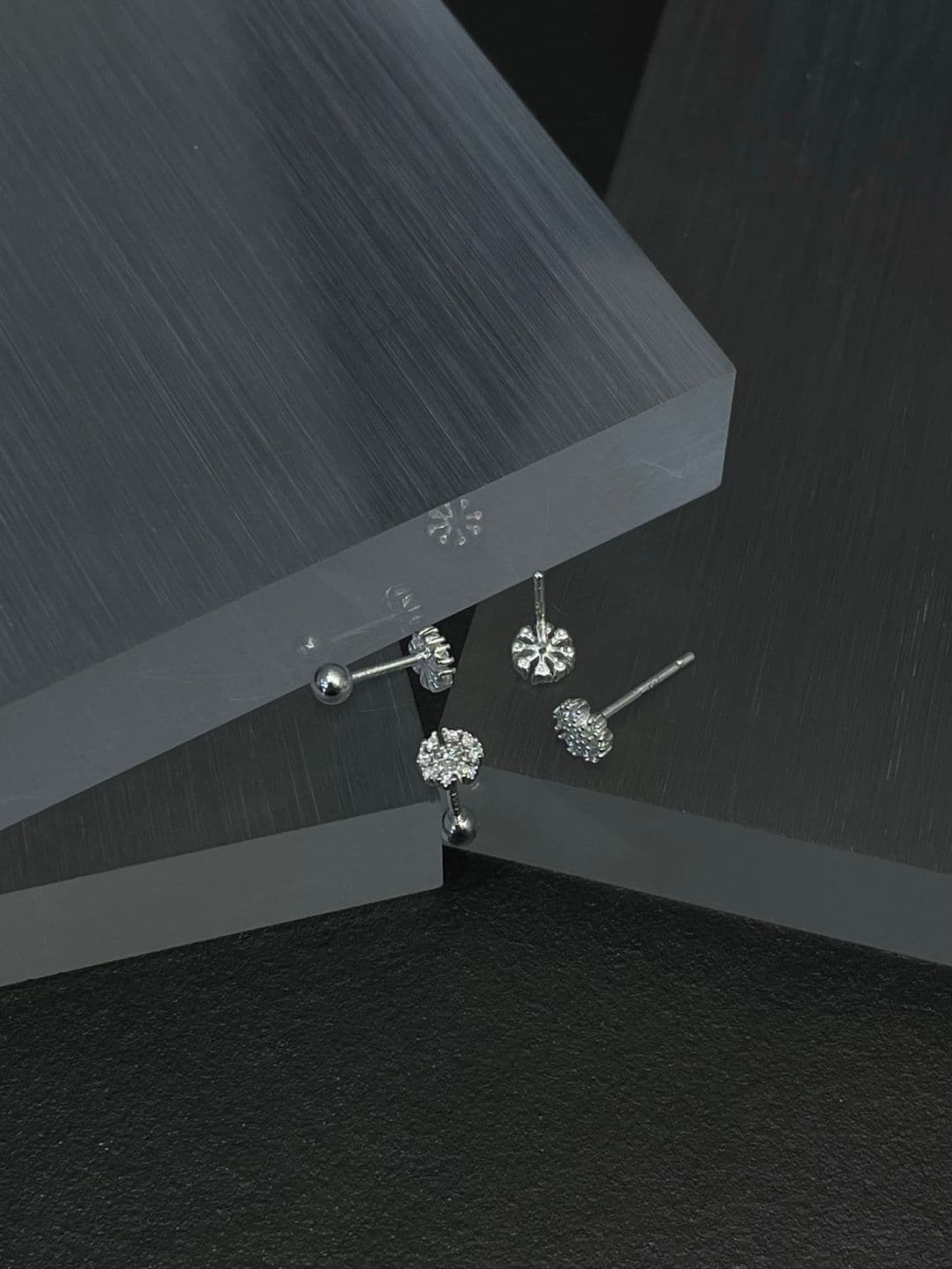 Silver 925 Snowflake Cubic Earrings Piercing P260555233 - 이미지 4