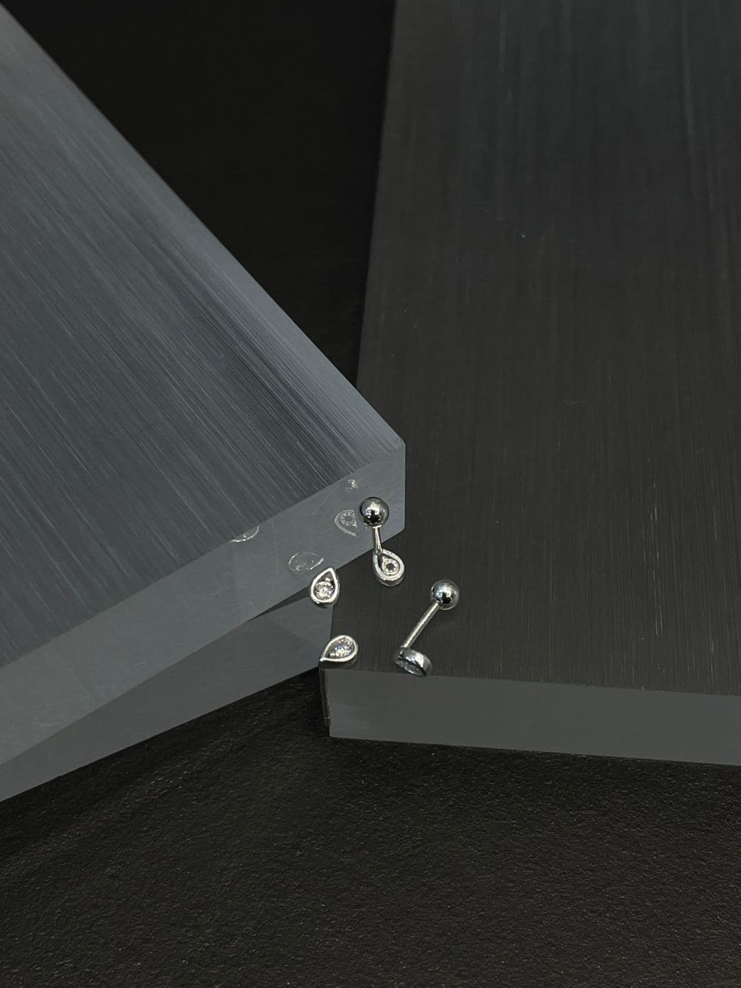Silver 925 Teardrop Cubic Earrings Piercing P260510083 - 이미지 4