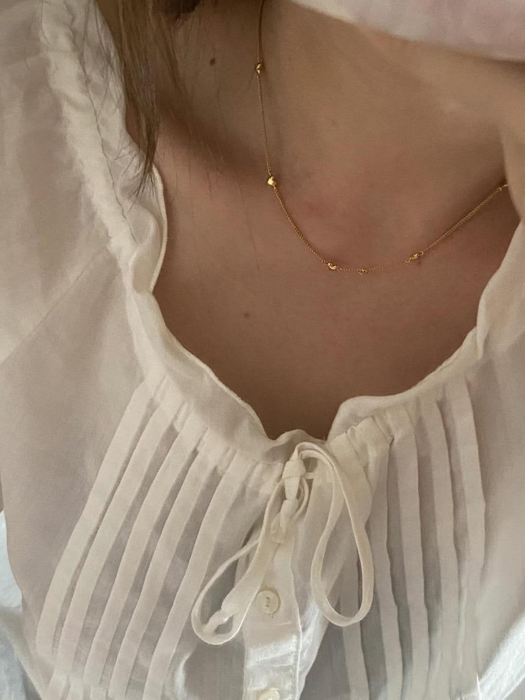 Silver 925 Heart Link Necklace N220756861 - 이미지 1