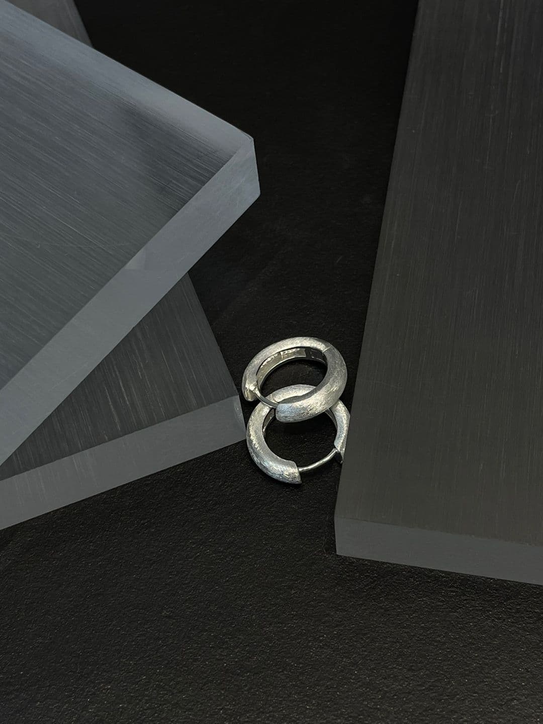 Silver 925 One-Touch 18mm Matte Earrings E260672107 - 이미지 6