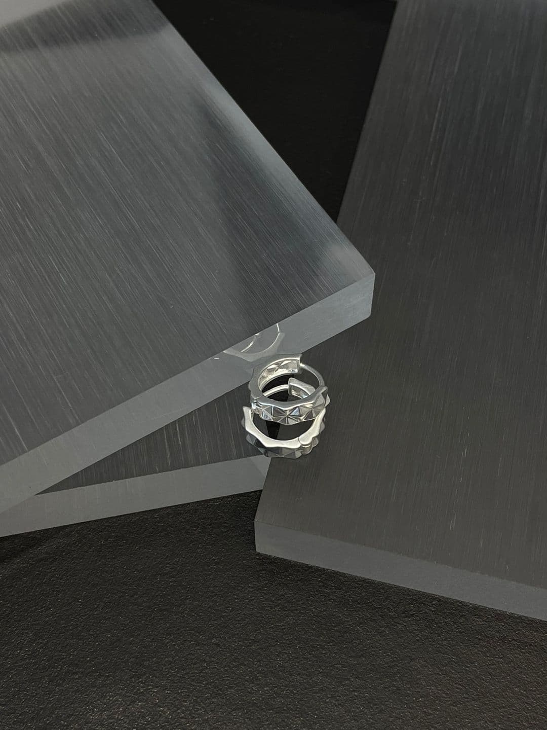 Silver 925 One-Touch 15mm Edge Earrings E260696141 - 이미지 5