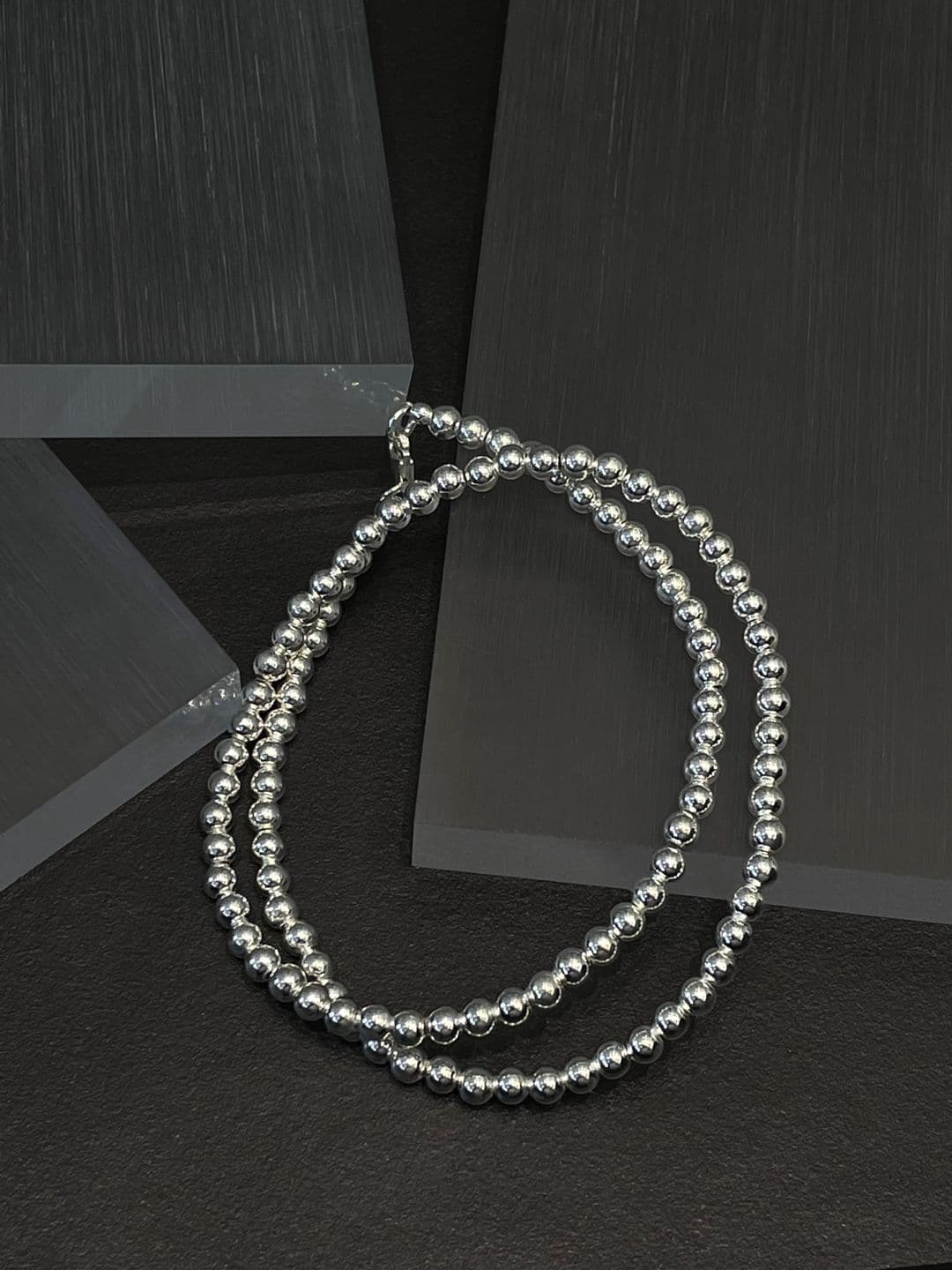 Silver 925 4mm Silver Ball Necklace N260649345 - 이미지 6