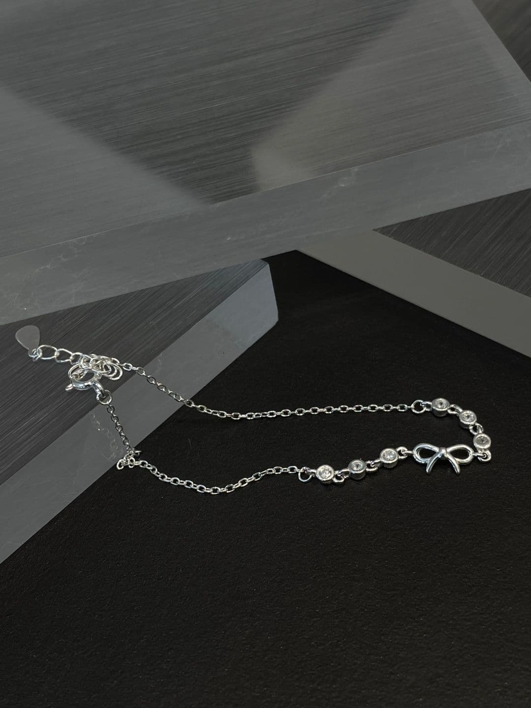Silver 925 Ribbon Cubic Bracelet B260610718 - 이미지 5