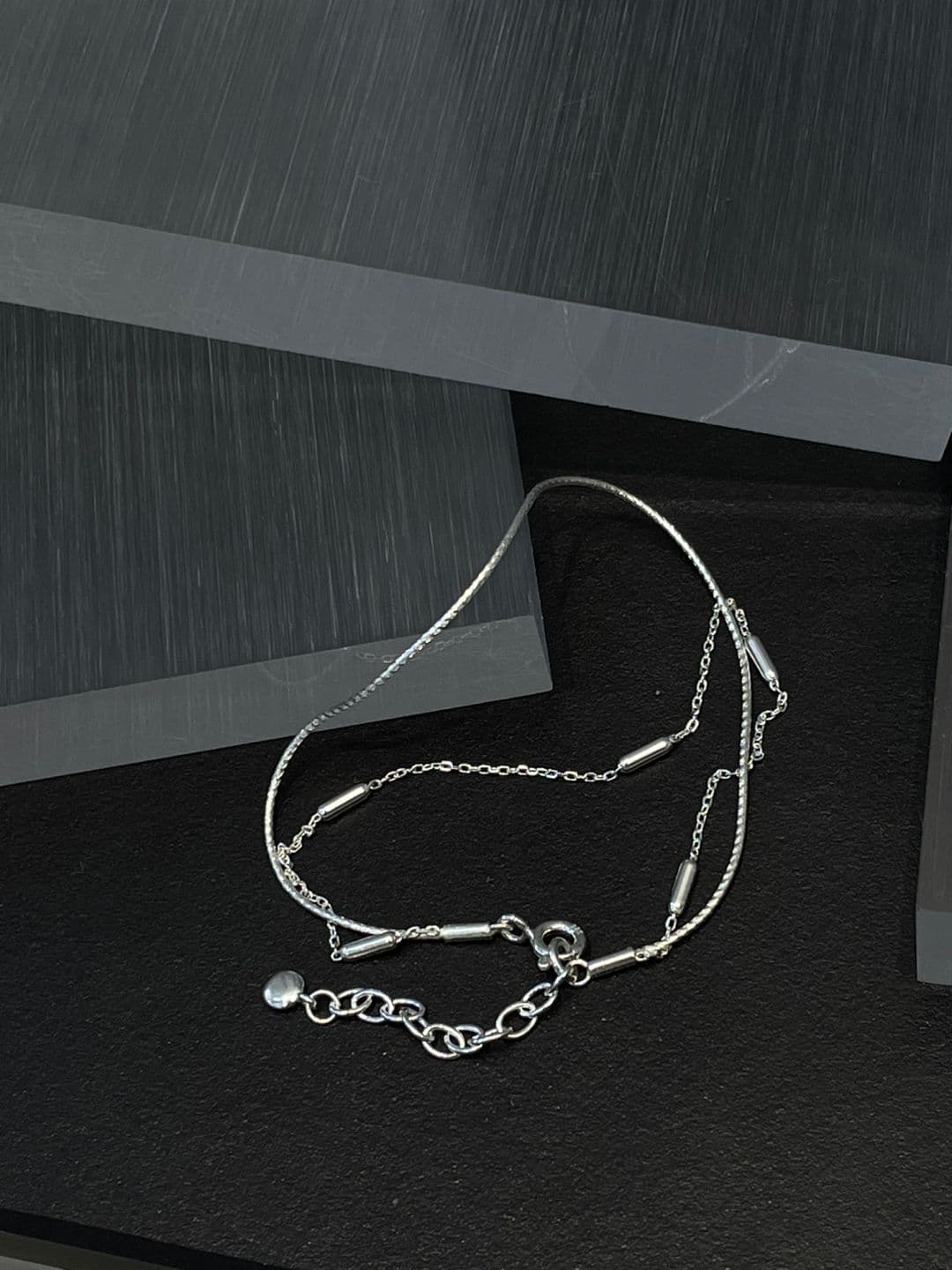 Silver 925 Stick Snake Chain Double Strand Bracelet B260646699 - 이미지 8