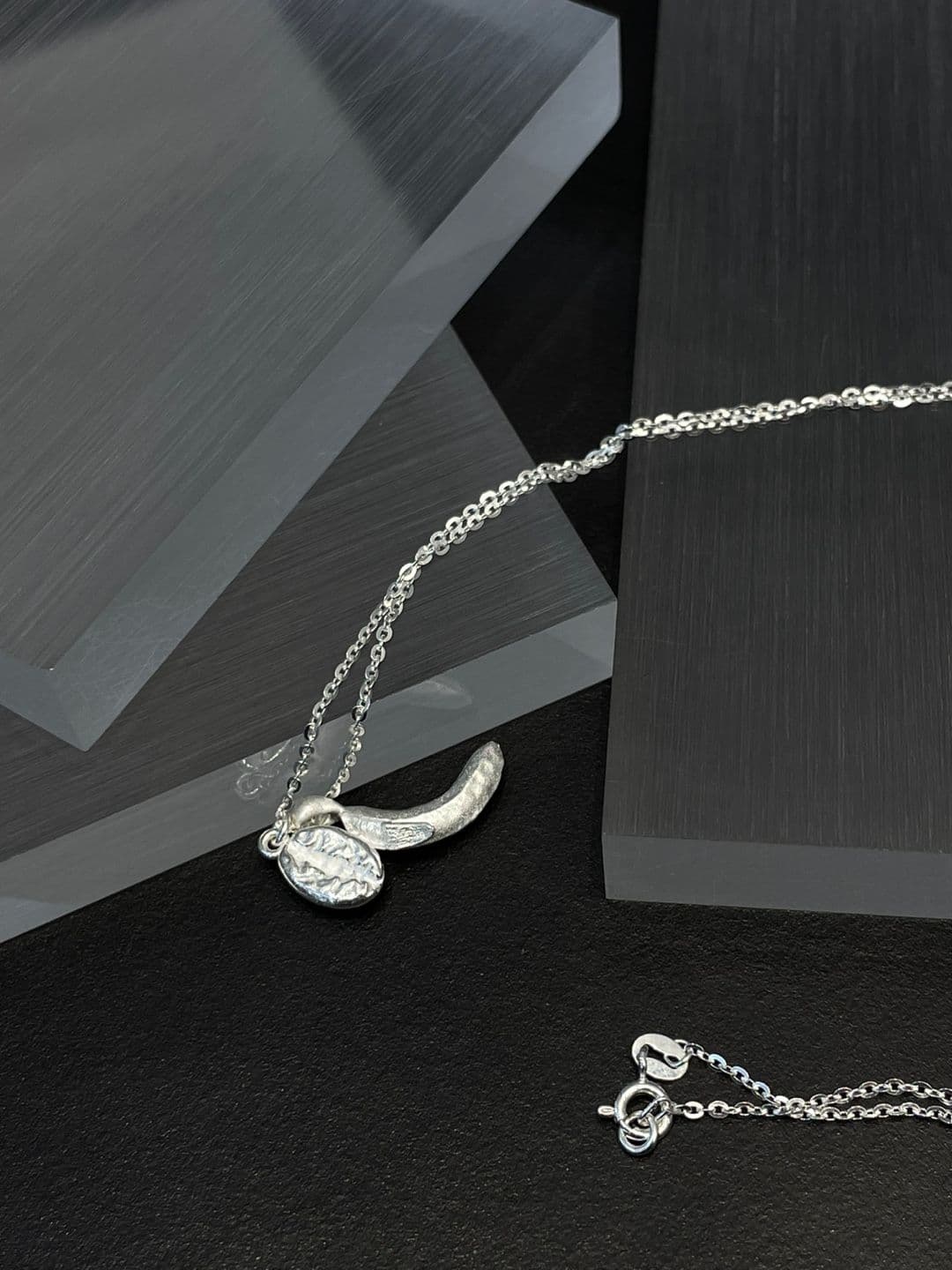 Silver 925 Matte Banana Pineapple Necklace N260665707 - 이미지 16