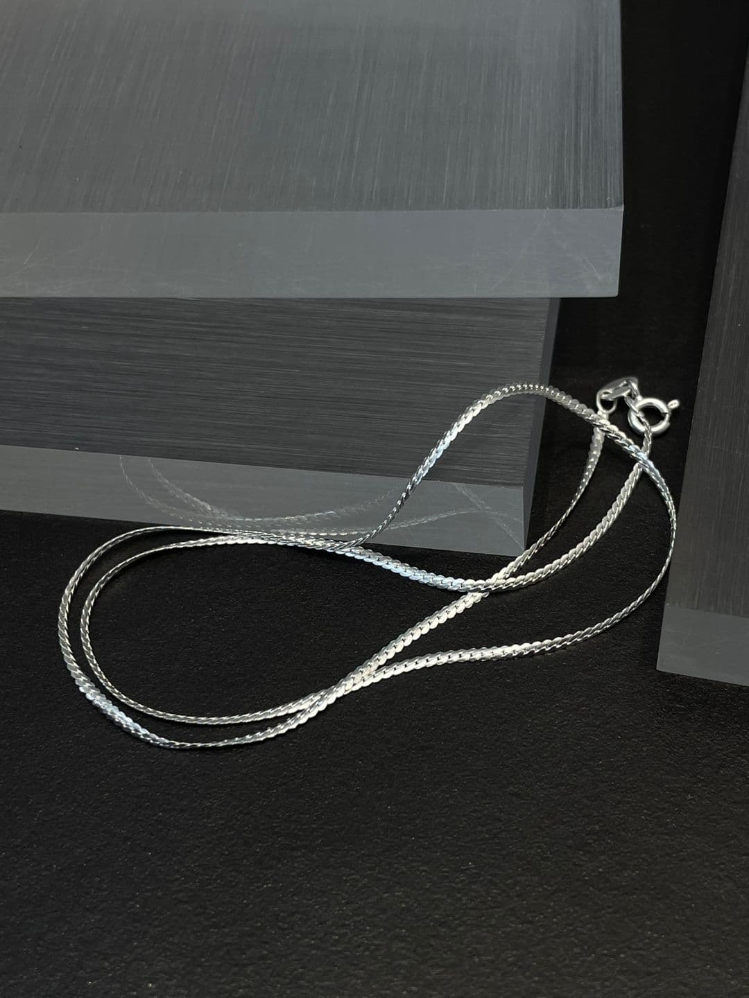 Silver 925 Flat Big Chain 40cm Necklace N260677412 - 이미지 5