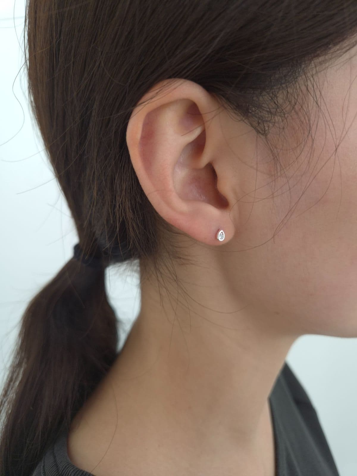 Silver 925 Teardrop Cubic Earrings Piercing P260510083 - 이미지 3