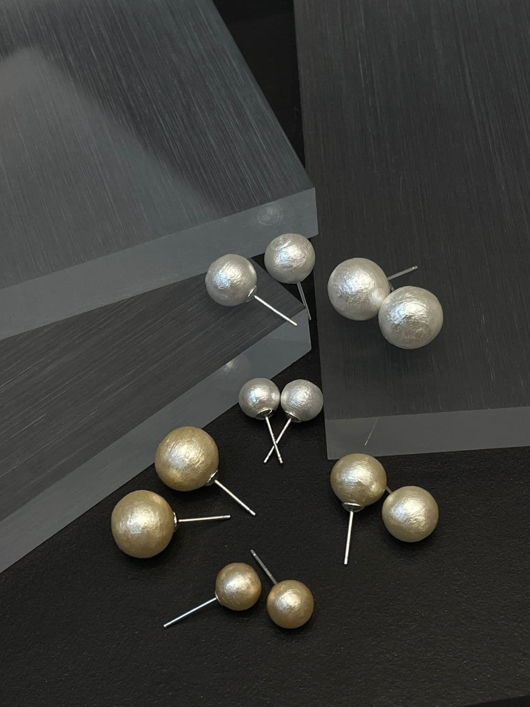 Silver 925 Classic Cotton Pearl Earrings E221002187 - 이미지 8