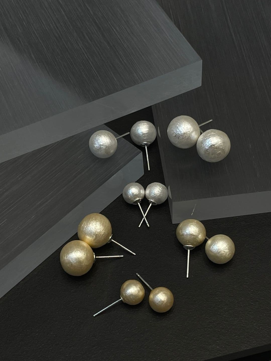 Silver 925 Classic Cotton Pearl Earrings E221002187 - 이미지 9