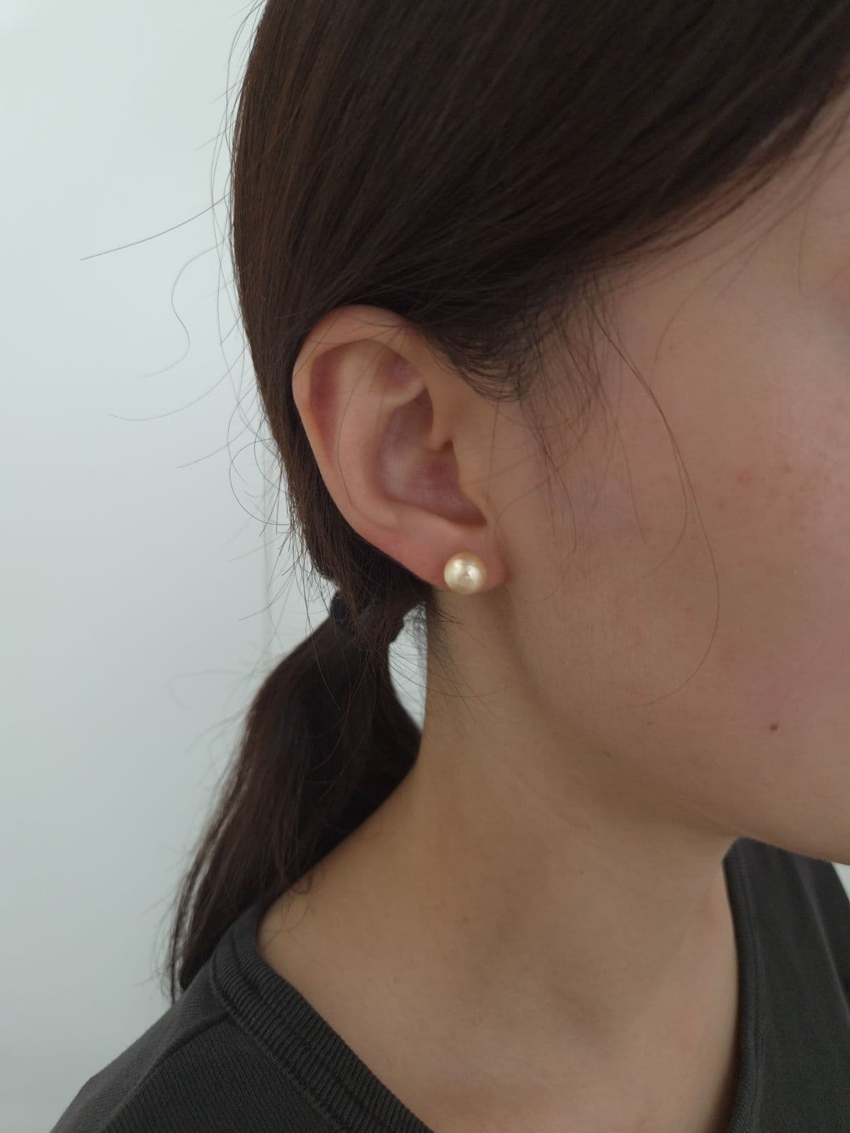 Silver 925 Classic Cotton Pearl Earrings E221002187 - 이미지 3