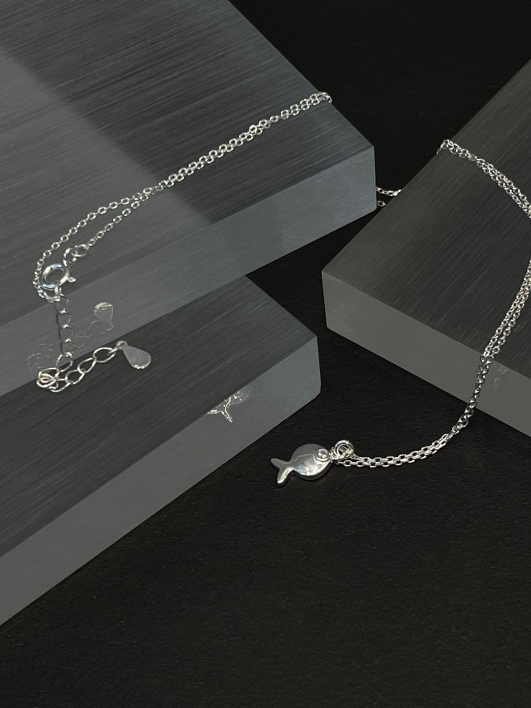 Silver 925 Fish Pendant Necklace N260664258 - 이미지 5