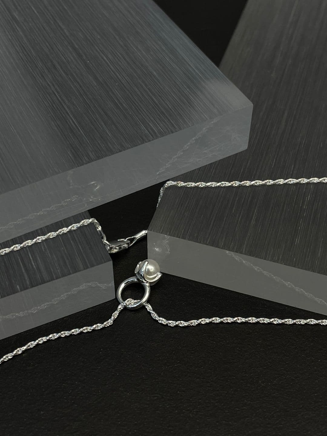 Silver 925 Pearl Tray Pendant 45cm Necklace N260662922 - 이미지 5