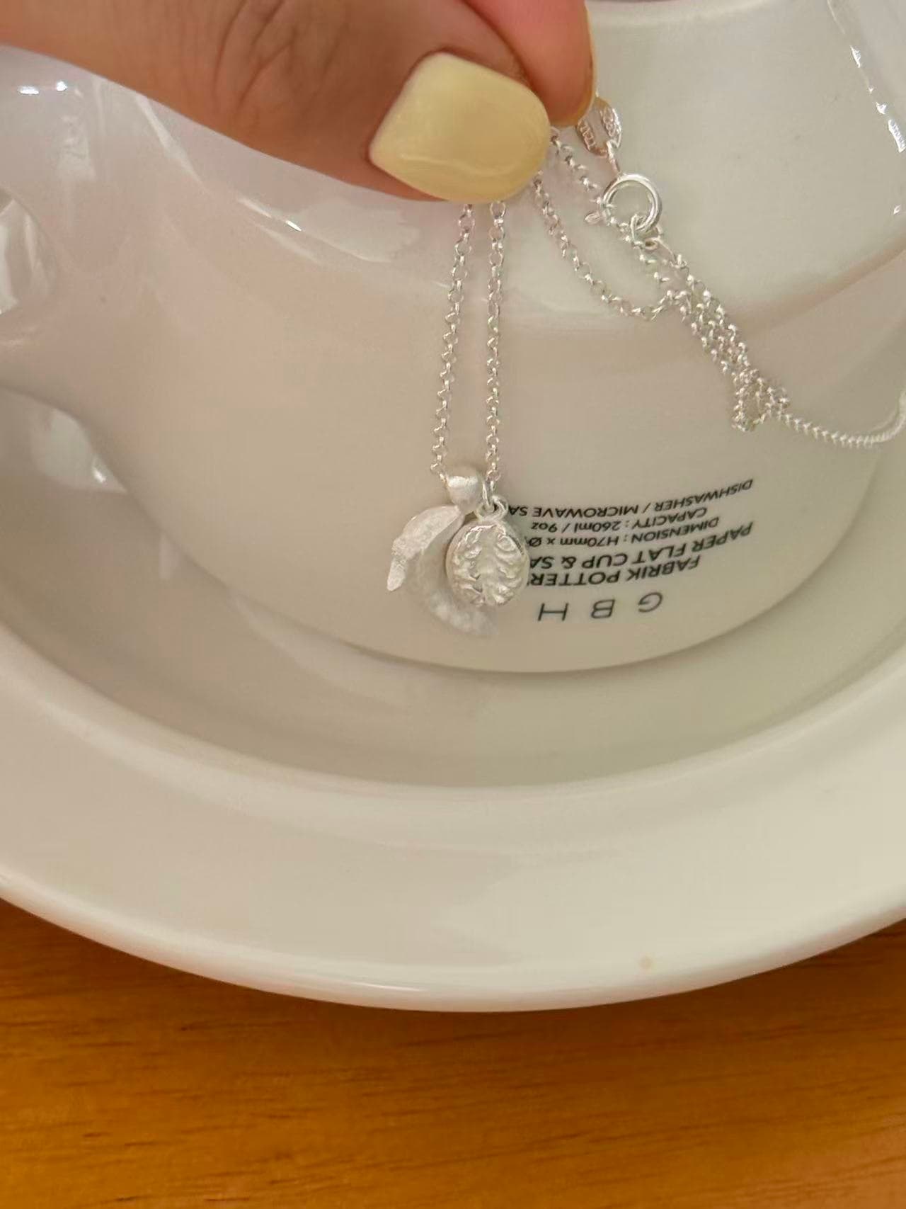 Silver 925 Matte Banana Pineapple Necklace N260665707 - 이미지 17