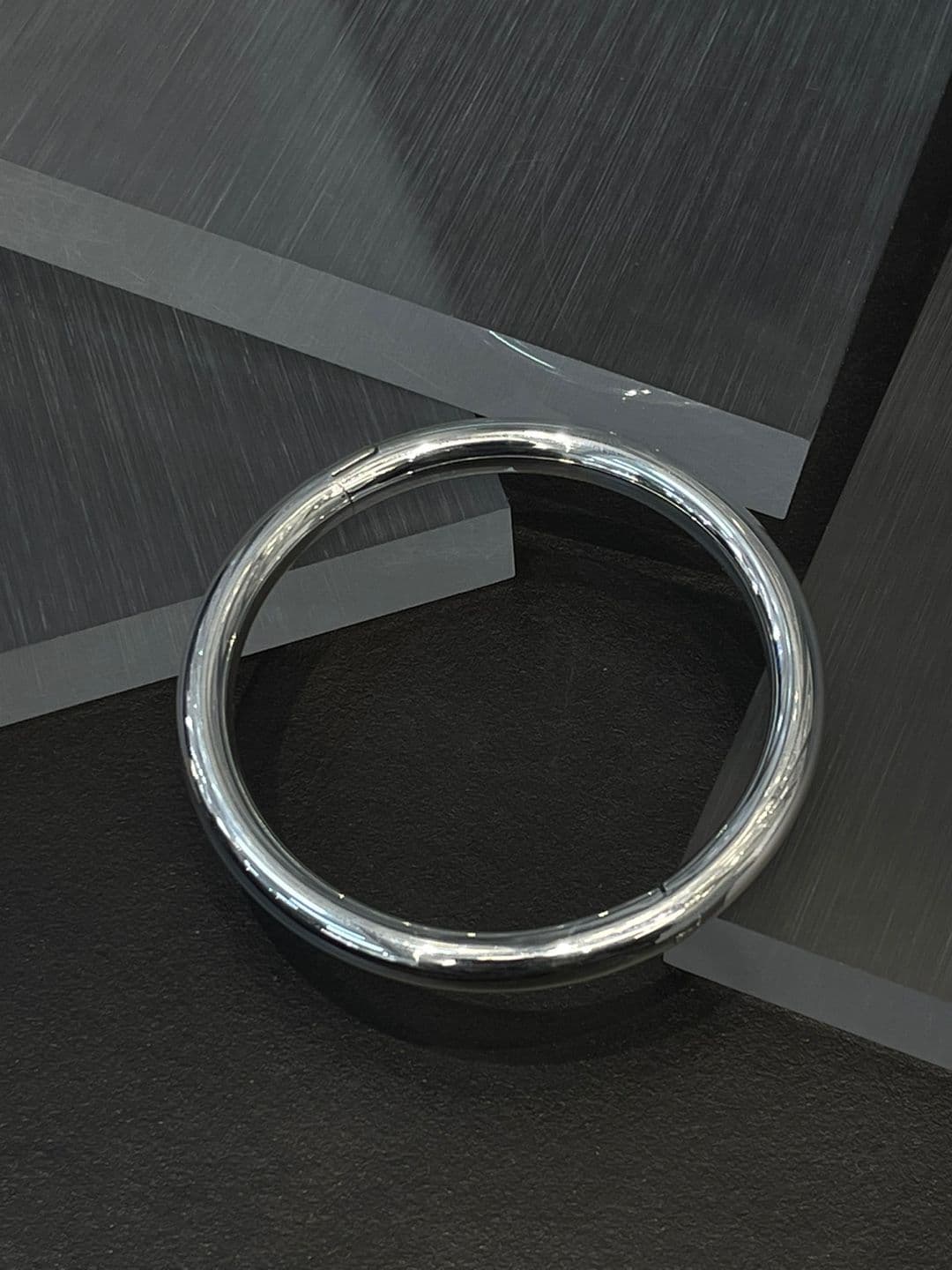 Silver 925 Bold One-Touch Bangle Bracelet B260629258 - 이미지 7