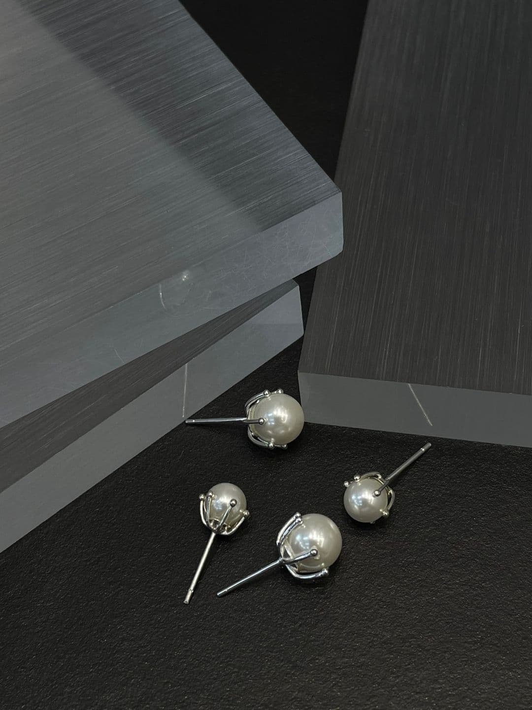 Silver 925 6-8mm Pearl Tray Earrings E240559771 - 이미지 5