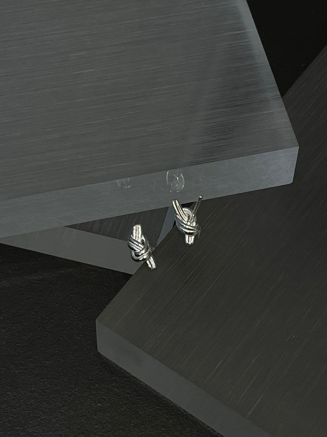 Silver 925 Classic Twist Knot Post Earrings E221119938 - 이미지 6