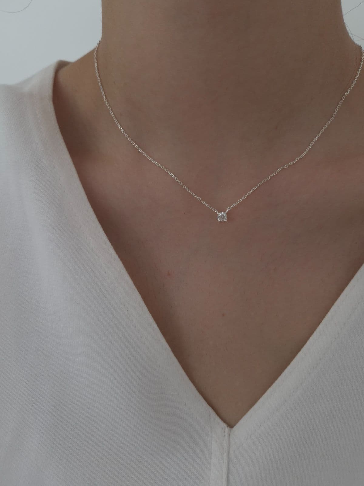Silver 925 4mm Moissanite Necklace N260655295 - 이미지 3