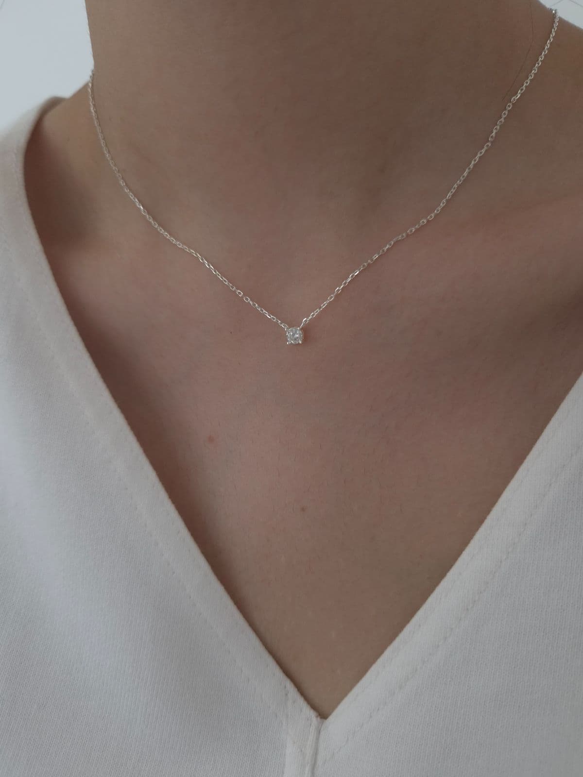 Silver 925 4mm Moissanite Necklace N260655295 - 이미지 5