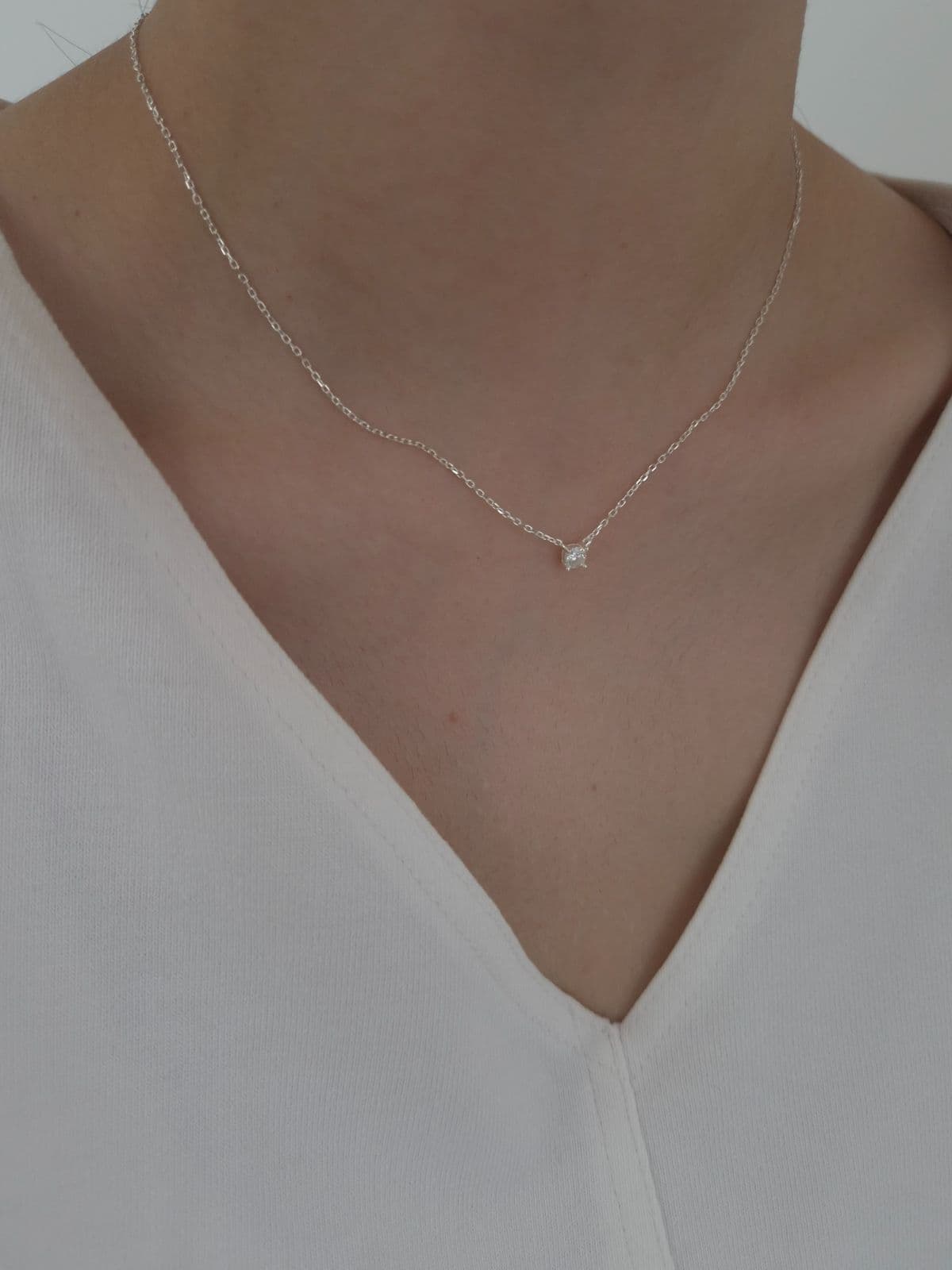 Silver 925 4mm Moissanite Necklace N260655295 - 이미지 4