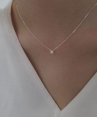 Silver 925 4mm Moissanite Necklace N260655295