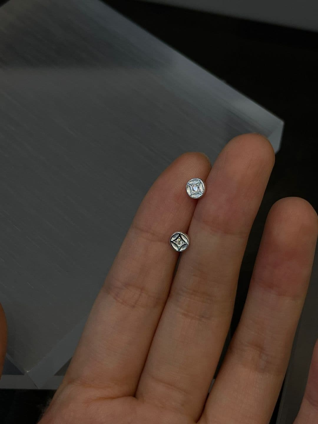 Silver 925 Round Frame Piercing P260667134 - 이미지 1