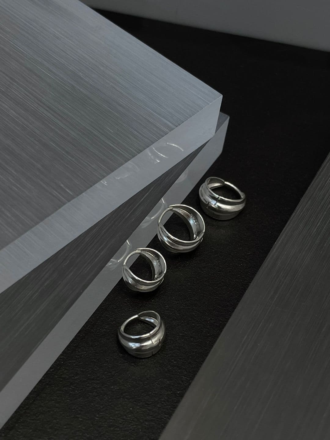 Silver 925 10-12mm Wave One-Touch Earrings E260655642 - 이미지 7