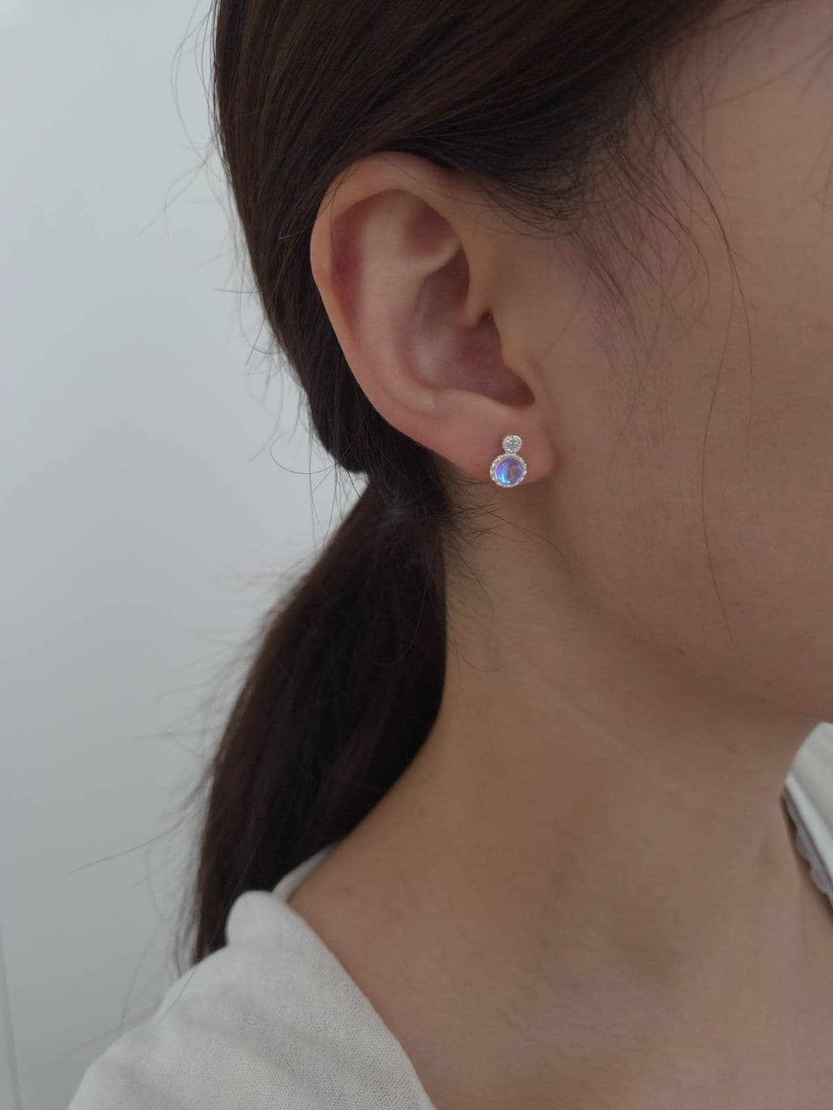 Silver 925 Aurora Cubic Post Earrings E260709198 - 이미지 3