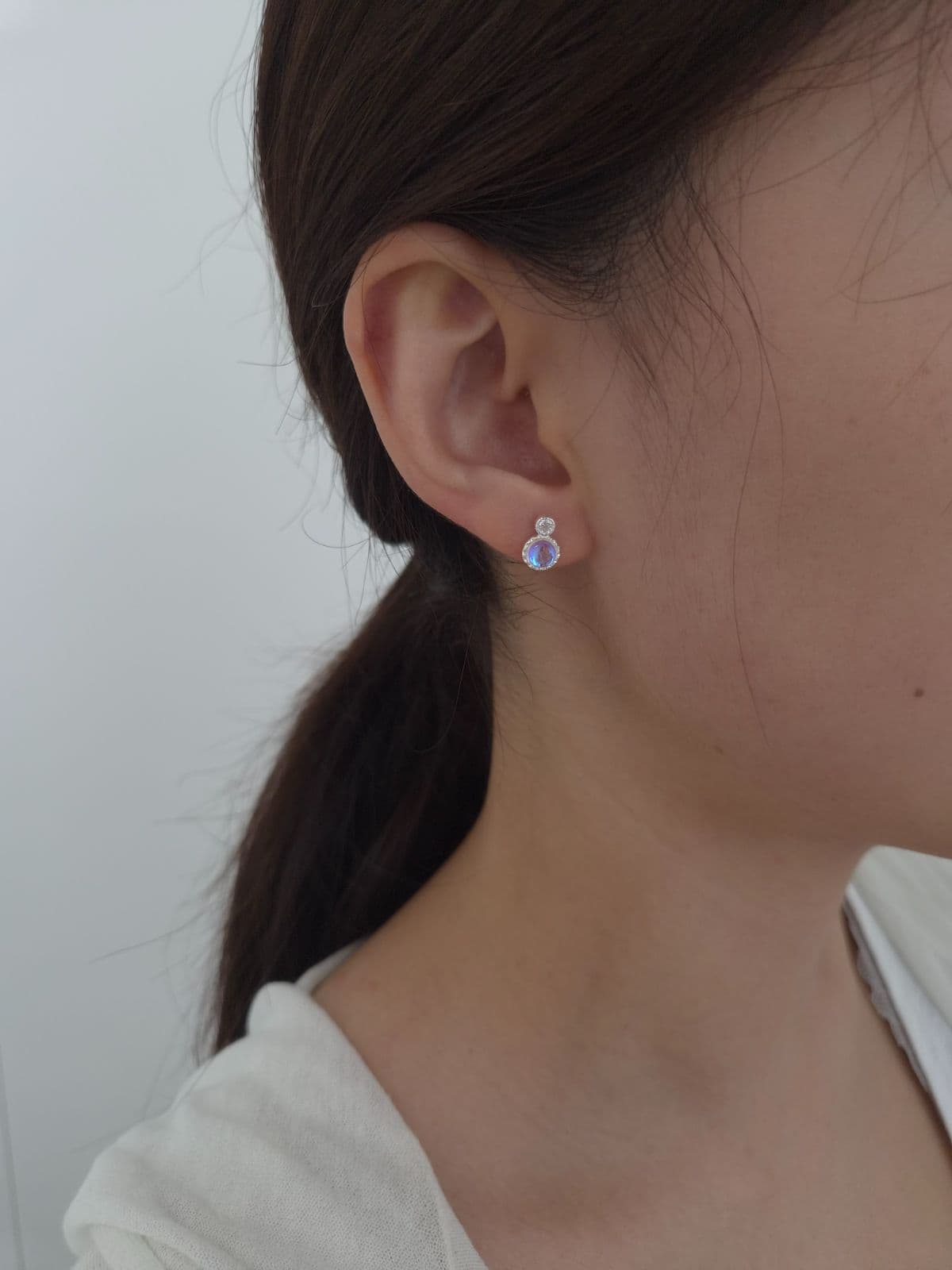 Silver 925 Aurora Cubic Post Earrings E260709198 - 이미지 2