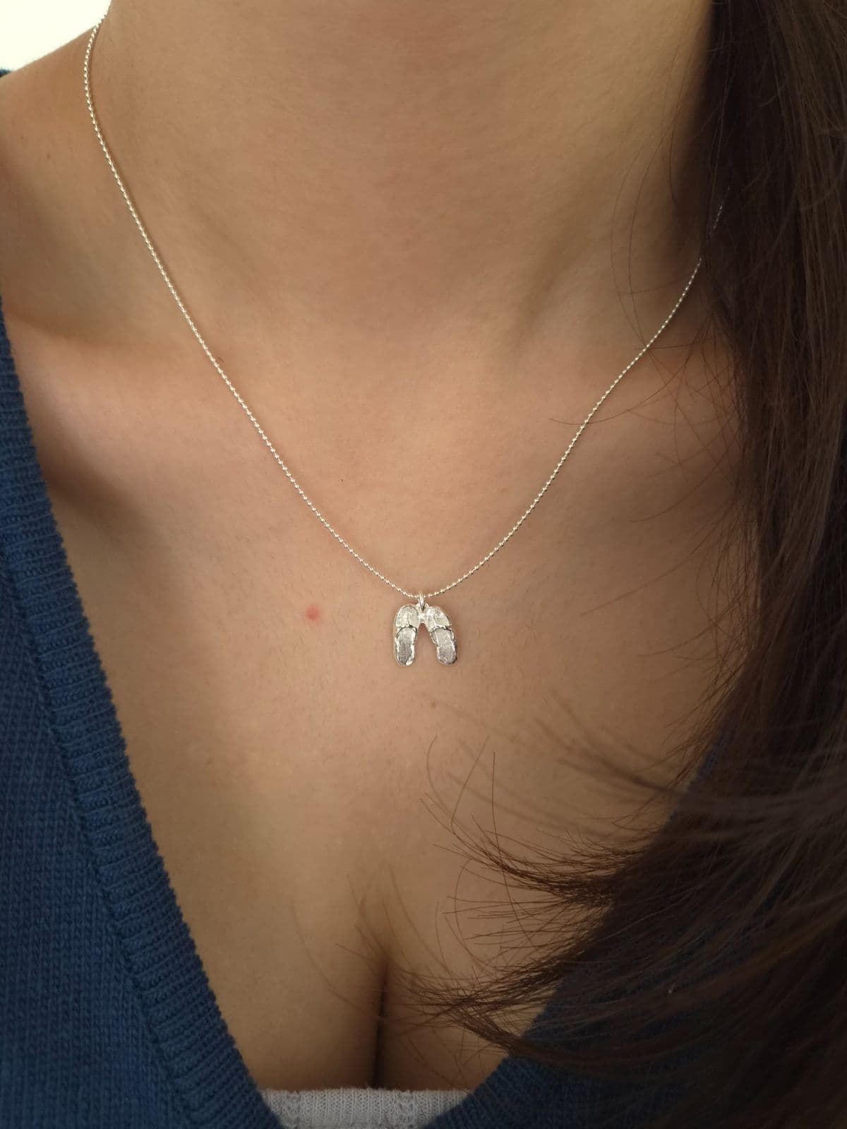 Silver 925 Slipper Pendant Necklace N260716132 - 이미지 2