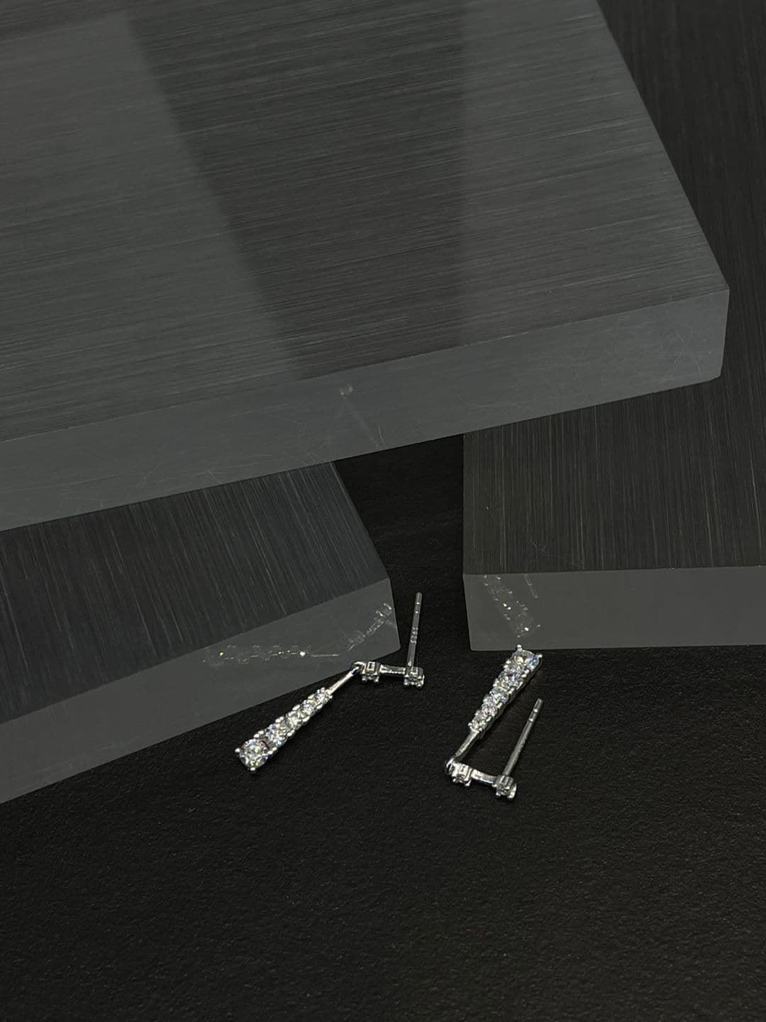 Silver 925 Cubic Drop Post Earrings E230338377 - 이미지 5