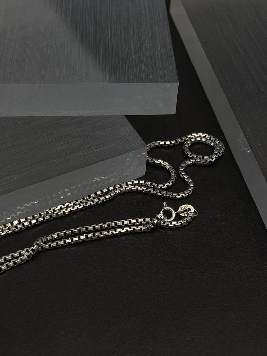 Silver 925 Oxidized Chain 50-60cm Necklace N260735666 - 이미지 6