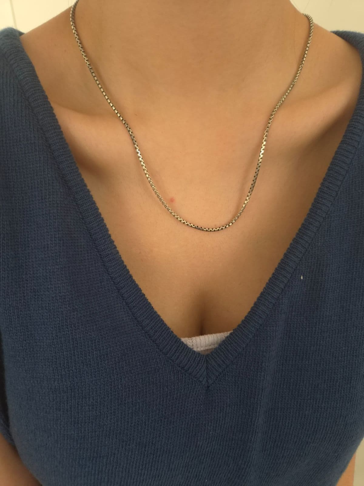 Silver 925 Oxidized Chain 50-60cm Necklace N260735666 - 이미지 3