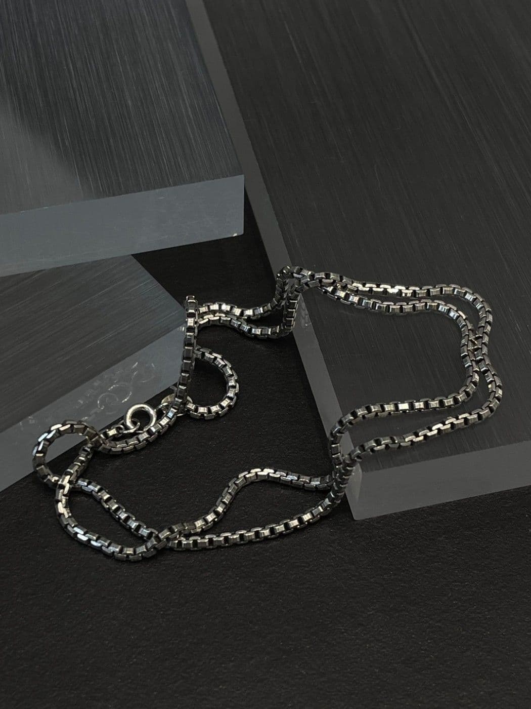 Silver 925 Oxidized Chain 50-60cm Necklace N260735666 - 이미지 5