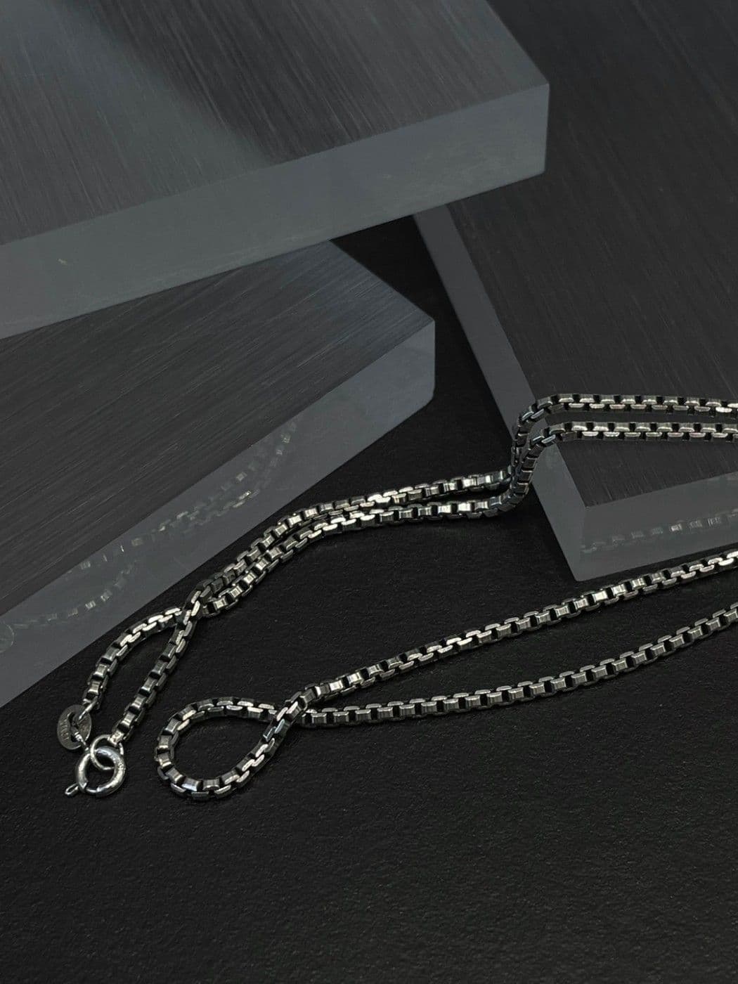 Silver 925 Oxidized Chain 50-60cm Necklace N260735666 - 이미지 7