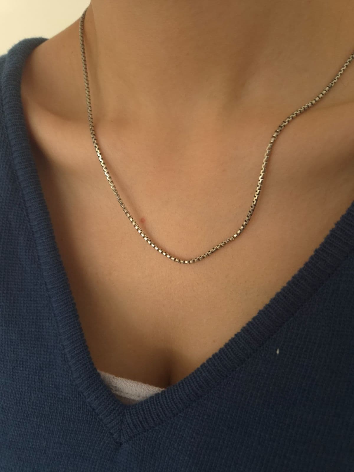 Silver 925 Oxidized Chain 50-60cm Necklace N260735666 - 이미지 1