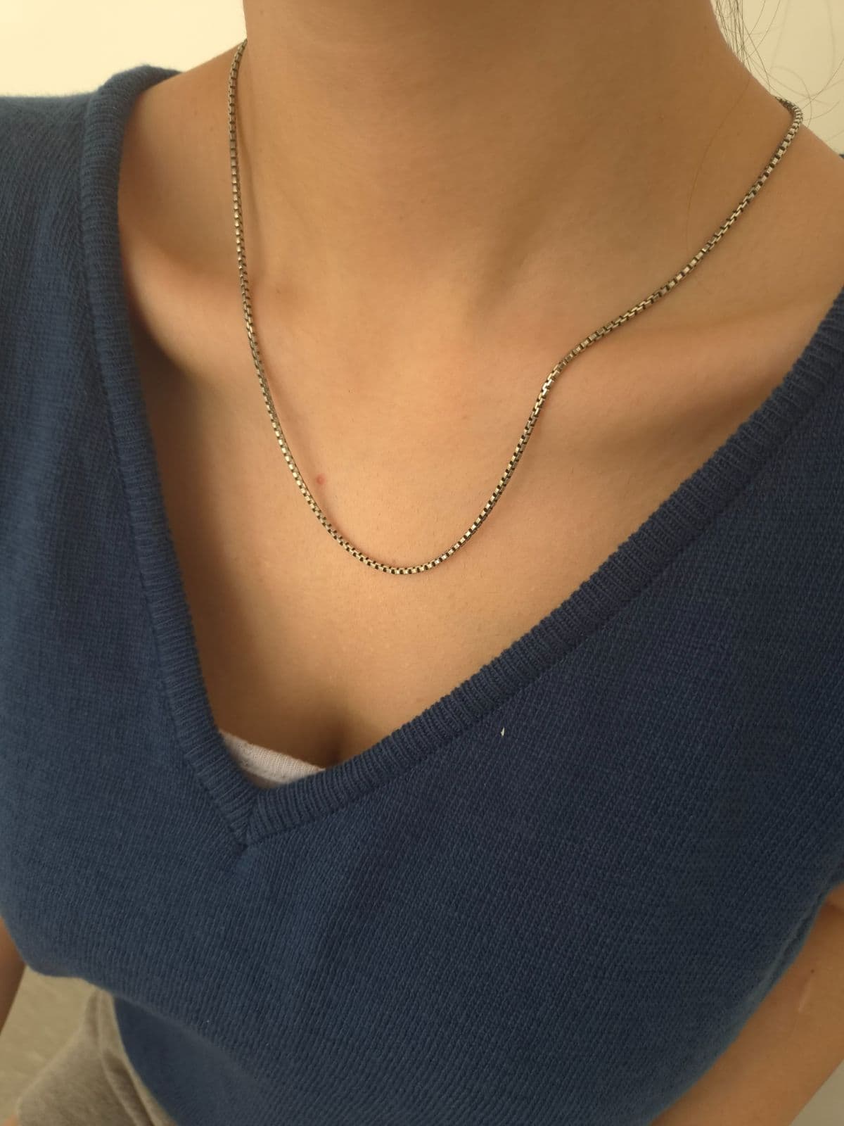Silver 925 Oxidized Chain 50-60cm Necklace N260735666 - 이미지 4