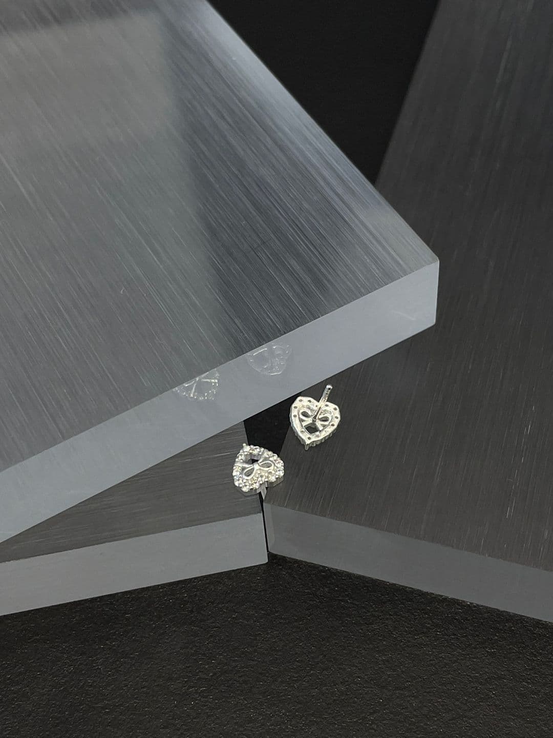 Silver 925 Heart Ribbon Post Earrings E260772246 - 이미지 7