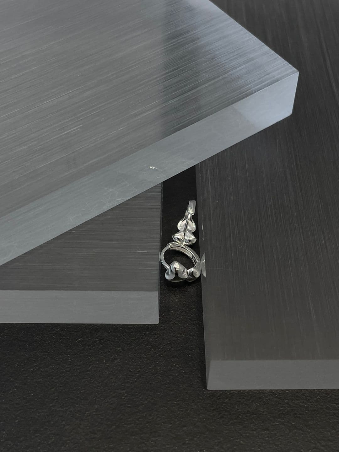 Silver 925 Double Heart One-Touch Earrings E260782335 - 이미지 4