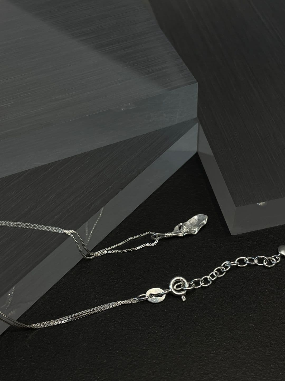 Silver 925 Leaf Box Chain Necklace N260778534 - 이미지 7